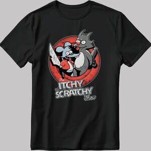 The Itchy And Scratchy Show Graphic Cartoon Humor TV Classic Fan T-Shirt 159